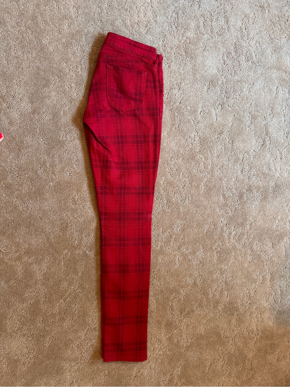 Arizona Super Skinny Red Plaid Jeans / Pants – Size 3 – NWOT